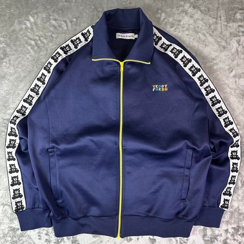 Teddy Fresh Navy Blue Logo Track Full-zip Jacket Size XL